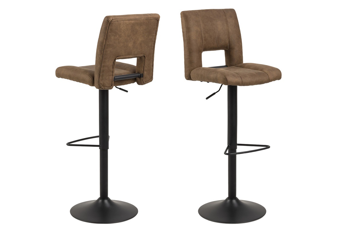 Dkton Dizajnová barová stolička Almonzo, svetlohnedá / čierna