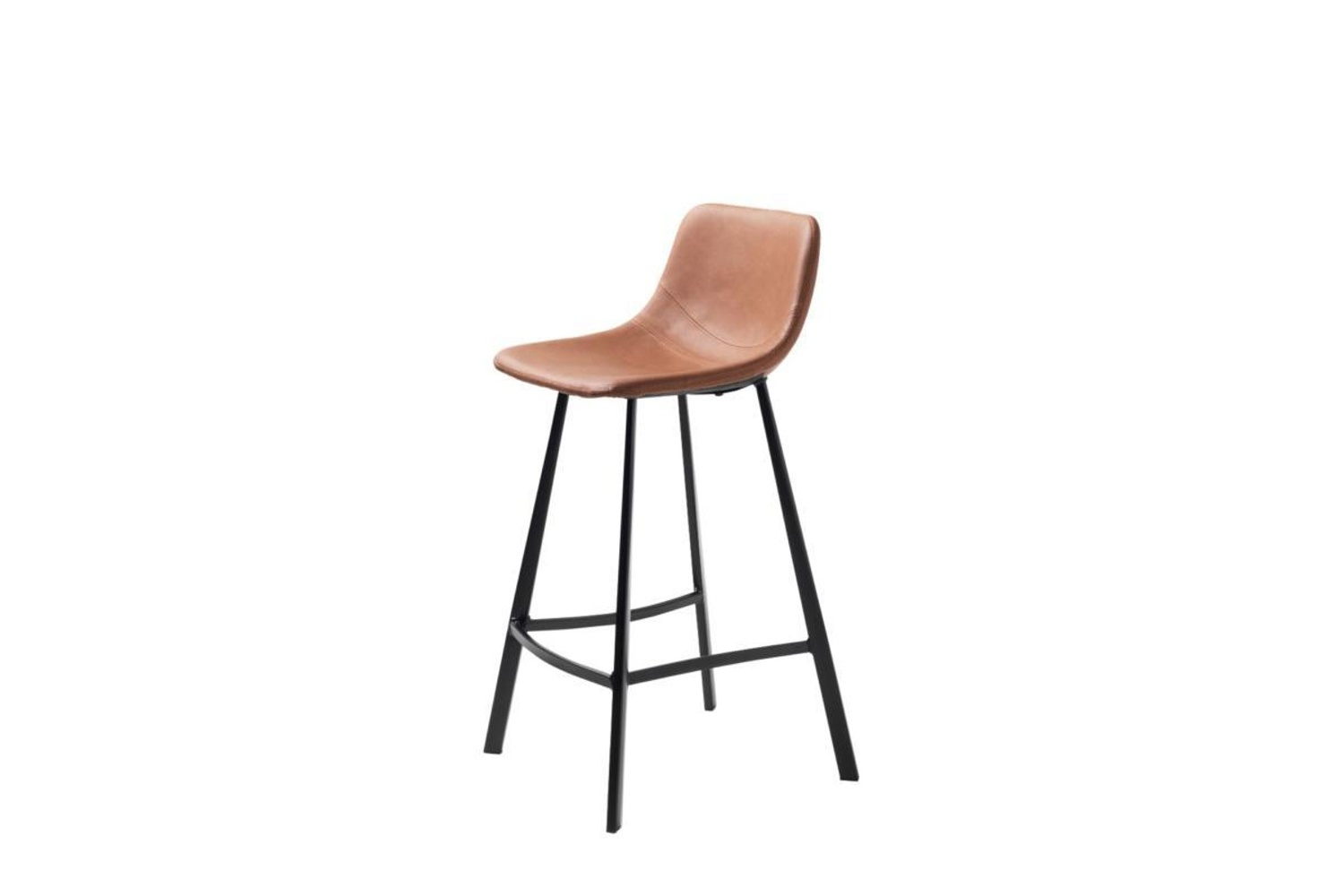 Furniria Dizajnová barová stolička Claudia svetlohnedá