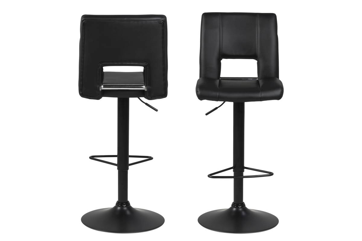 E-shop Dkton Dizajnová barová stolička Nerine, čierna