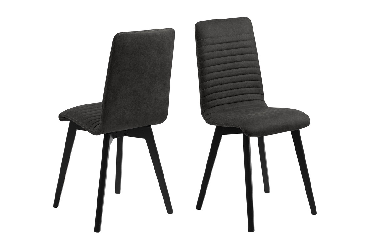 E-shop Dkton 25239 Dizajnová jedálenská stolička Alano, antracitová / čierna - Otvorené balenie - RP