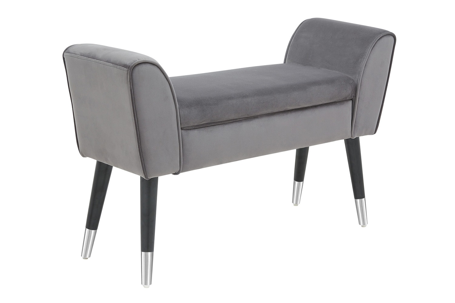 E-shop LuxD Dizajnová lavica Dafina 90 cm sivý zamat