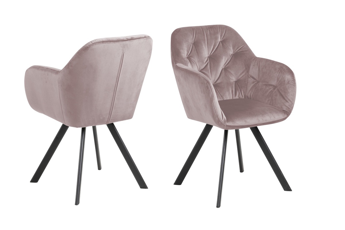 E-shop Dkton 23461 Dizajnová otočná stolička Aletris, ružová