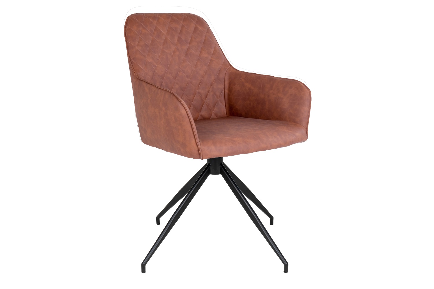 Norddan 25849 Dizajnová otočná stolička Gracelyn vintage hnedá