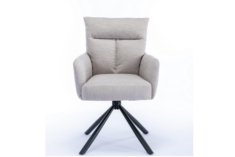 LuxD 26660 Dizajnová otočná stolička Maddison béžová