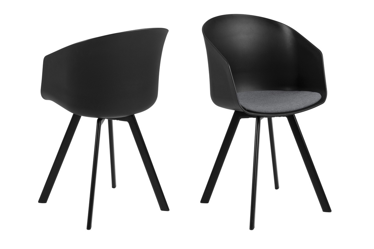 Dkton 23528 Dizajnová stolička Almanzo, čierna
