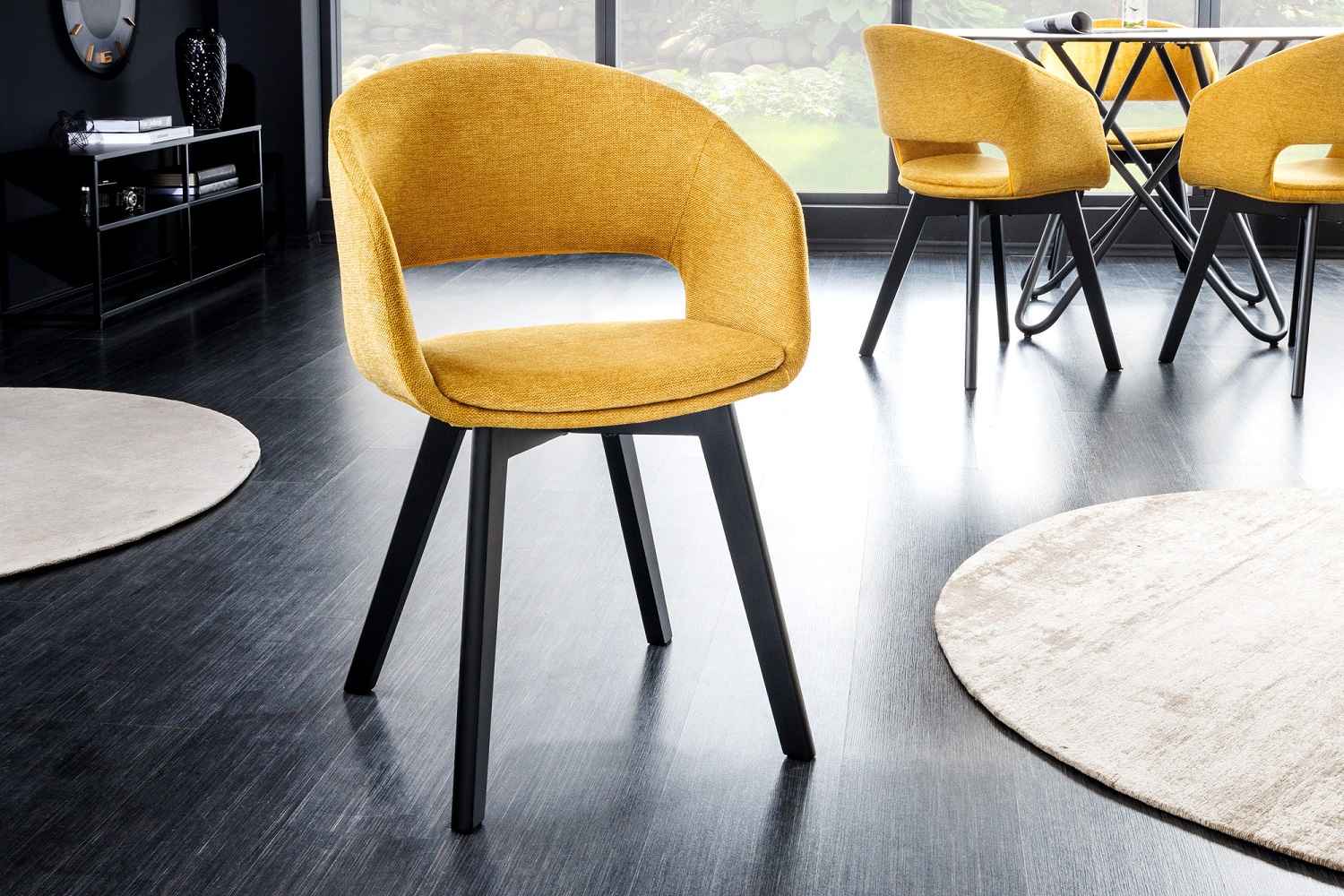 LuxD 28288 Dizajnová stolička Colby horčicová žltá