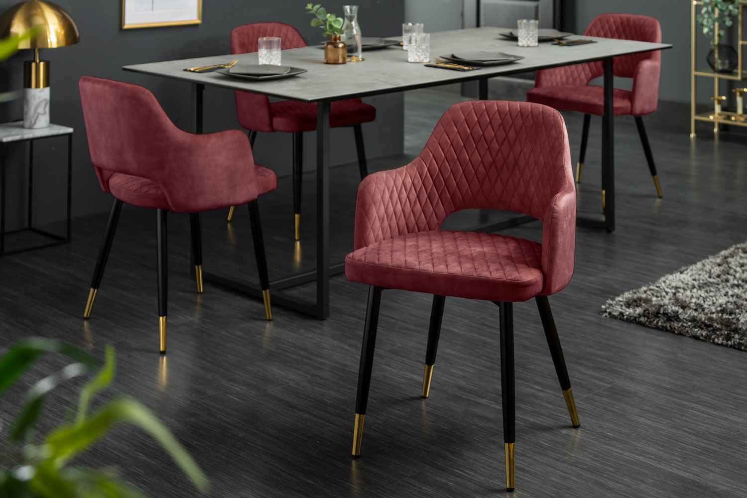 LuxD 27518 Dizajnová stolička Laney červený zamat 
