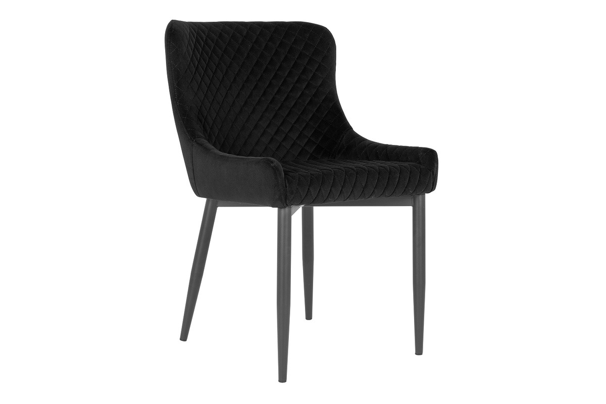 Norddan 25843 Dizajnová stolička Lapid čierny zamat 