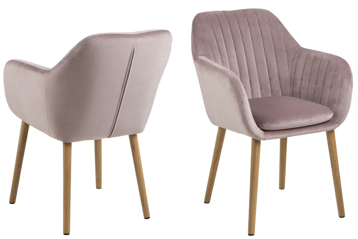 Dkton 23434 Dizajnová stolička Nashira, svetlo ružová VIC