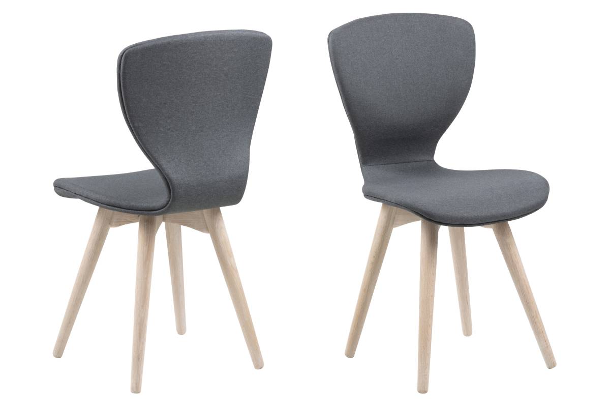 Dkton 23527 Dizajnová stolička Neoma, tmavo šedá a biela