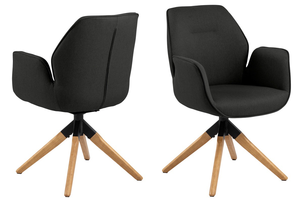 Dkton 24772 Dizajnová stolička Ariella sivá - prírodná