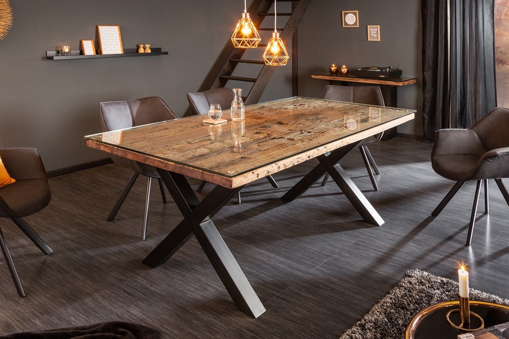 LuxD Dizajnový jedálenský stôl Shark X 180 cm prírodný