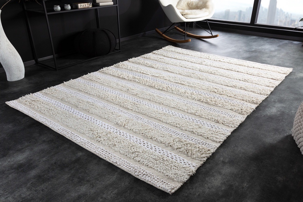 E-shop LuxD Dizajnový koberec Napua 230 x 160 cm slonovinový