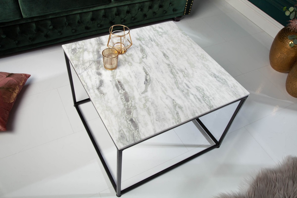 LuxD Dizajnový konferenčný stolík Factor 50 cm mramor biely