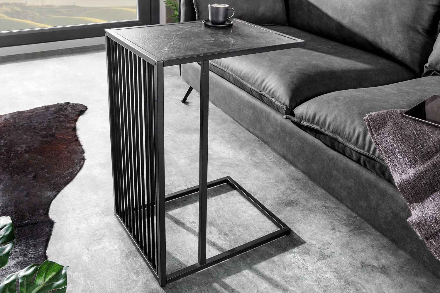 LuxD Dizajnový odkladací stolík Haines 43 cm vzor mramor