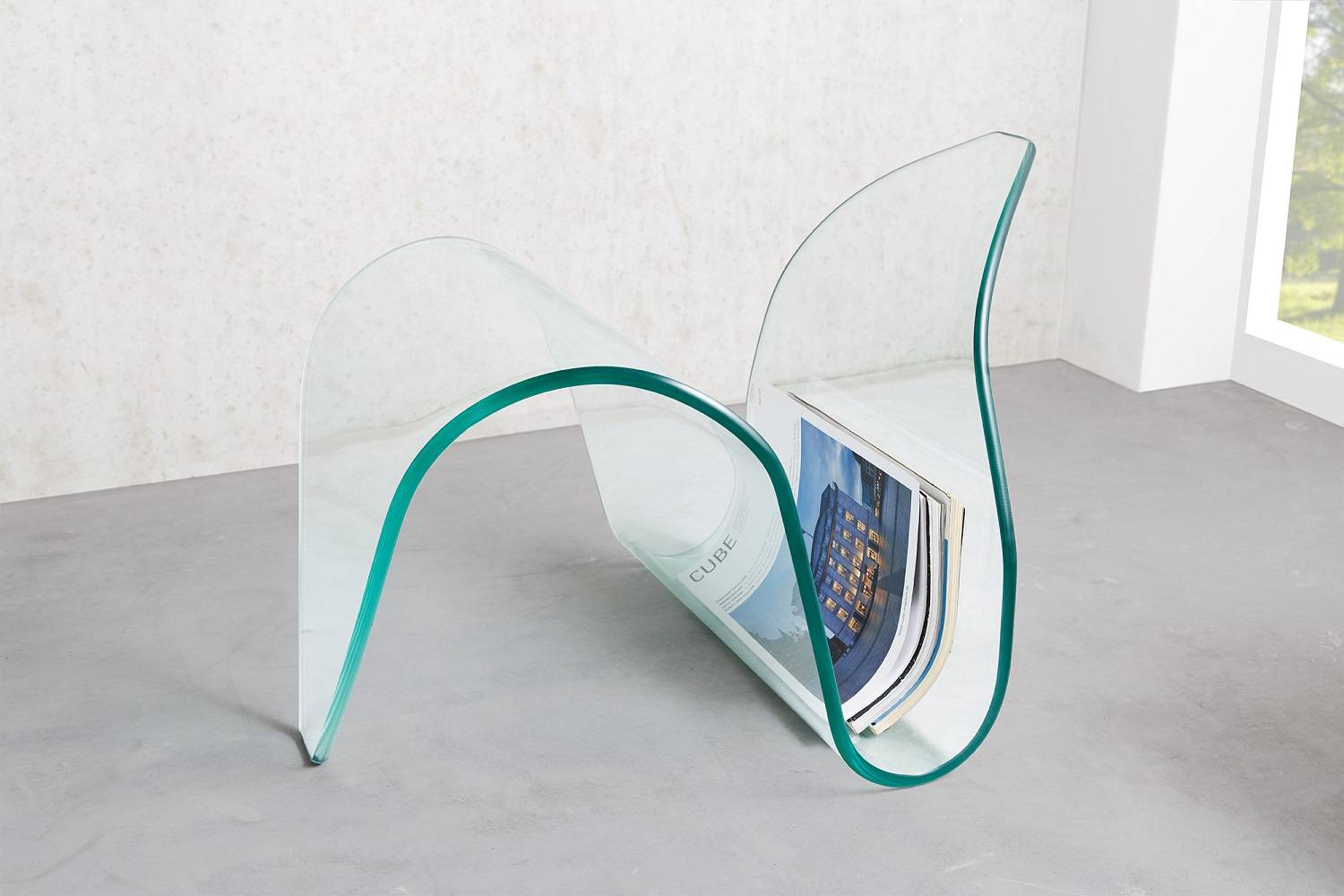 E-shop LuxD Dizajnový odkladací stolík Phantom 62 cm sklo