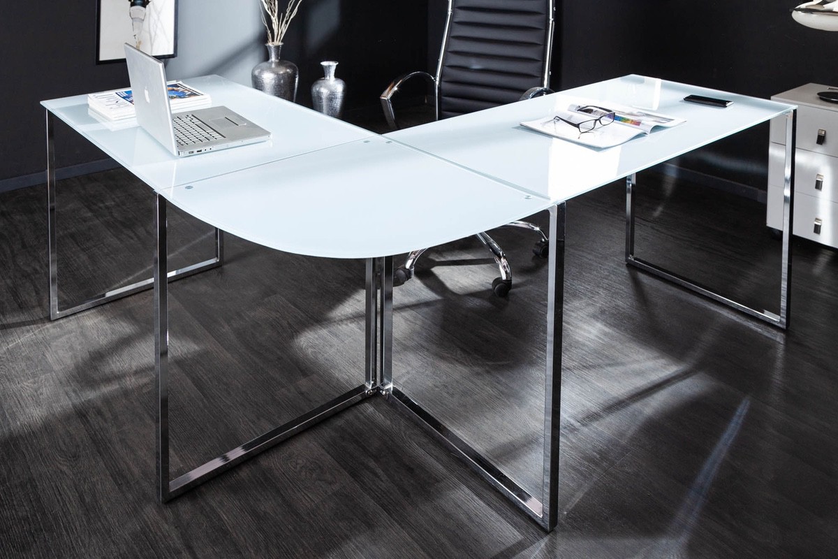 LuxD Kancelársky stôl Atelier biely 60 cm x 75 cm