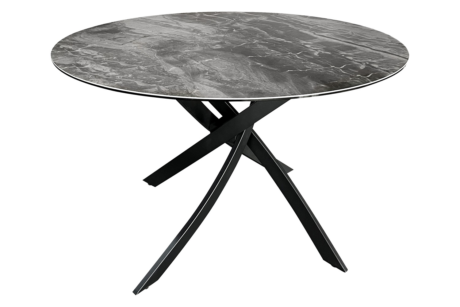 LuxD Okrúhly jedálenský keramický stôl Halia 120 cm taupe
