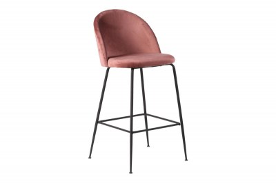 Dizajnová barová stolička Kristopher, ružová / čierna