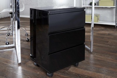 Dizajnová zásuvková skrinka pre pracovný stôl Boss čierny