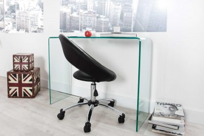Dizajnový sklenený kancelársky stôl Phantom