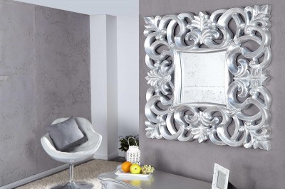 Luxusné zrkadlo Veneto strieborné