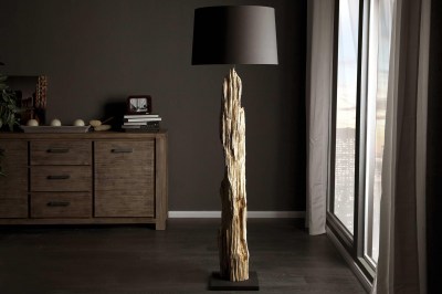 Luxusná stojanová lampa Stump čierna
