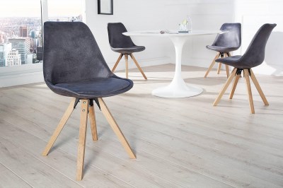 Dizajnová jedálenská stolička NewLook antracit
