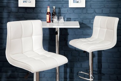 Dizajnová barová stolička Modern biela