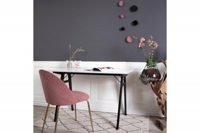 Dizajnová stolička Ernesto ružová - mosadz