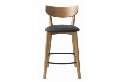 Dizajnová barová stolička Kian prírodná - čierna