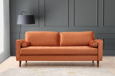 Dizajnová 3-miestna sedačka Jarmaine 215 cm oranžová