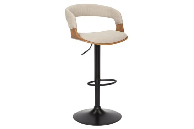 Dizajnová barová otočná stolička Uriela jaseň / béžová