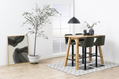 Dizajnová barová stolička Alasdair, olivovo zelená