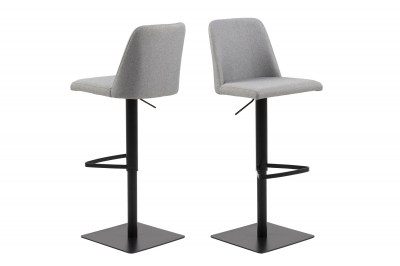 Dizajnová barová stolička Alasdair, svetlosivá