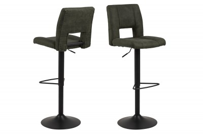 Dizajnová barová stolička Almonzo, olivovo zelená