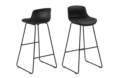 Dizajnová barová stolička Alphonse, čierna