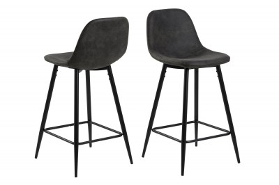 Dizajnová barová stolička Alphonsus, antracitová