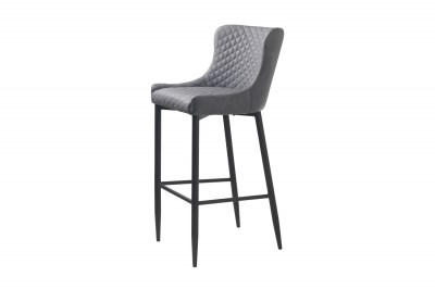 Dizajnová barová stolička Hallie sivá
