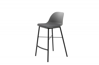 Dizajnová barová stolička Jeffery sivá