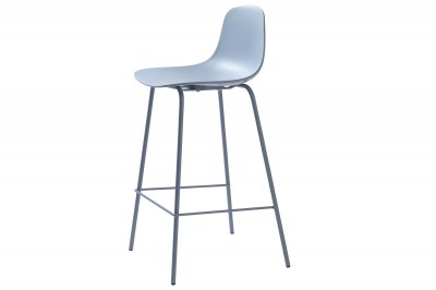 Dizajnová barová stolička Jensen matná modrá