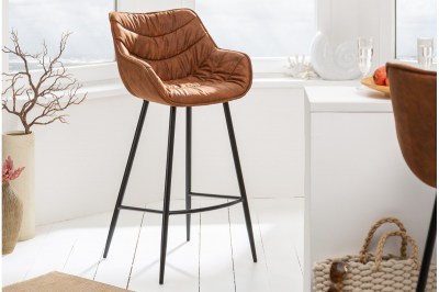 Dizajnová barová stolička Kiara antik hnedá