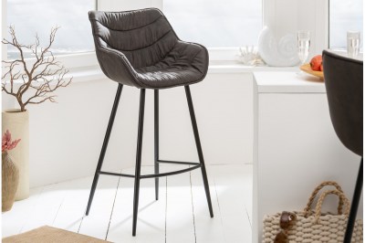 Dizajnová barová stolička Kiara antik sivá