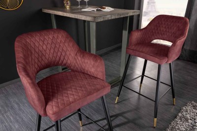 Dizajnová barová stolička Laney červený zamat