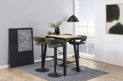 Dizajnová barová stolička Natania, antracitová a čierna