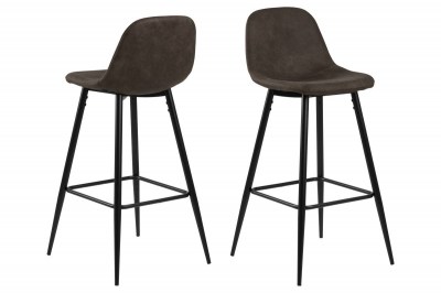Dizajnová barová stolička Nayeli, svetlo hnedá a čierna