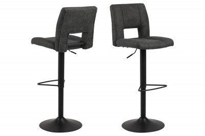 Dizajnová barová stolička Nerine, antracitová