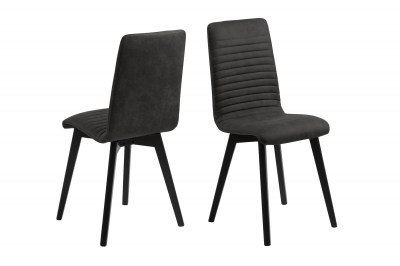 Dizajnová jedálenská stolička Alano, antracitová / čierna