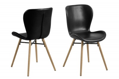 Dizajnová jedálenská stolička Alejo, čierna