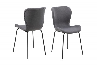 Dizajnová jedálenská stolička Alejo, tmavosivá
